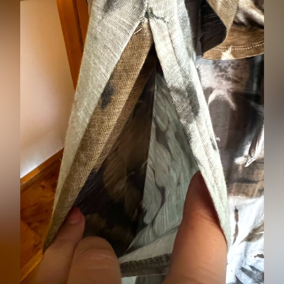 Belle by Kim Gravel Slub Knit Tank Dress + Matching Shrug. Olive Tie Dye. 2X - Picture 10 of 13